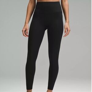 NWT Lululemon Wunder Train High-Rise Ribbed Tight 25” Black Size 6